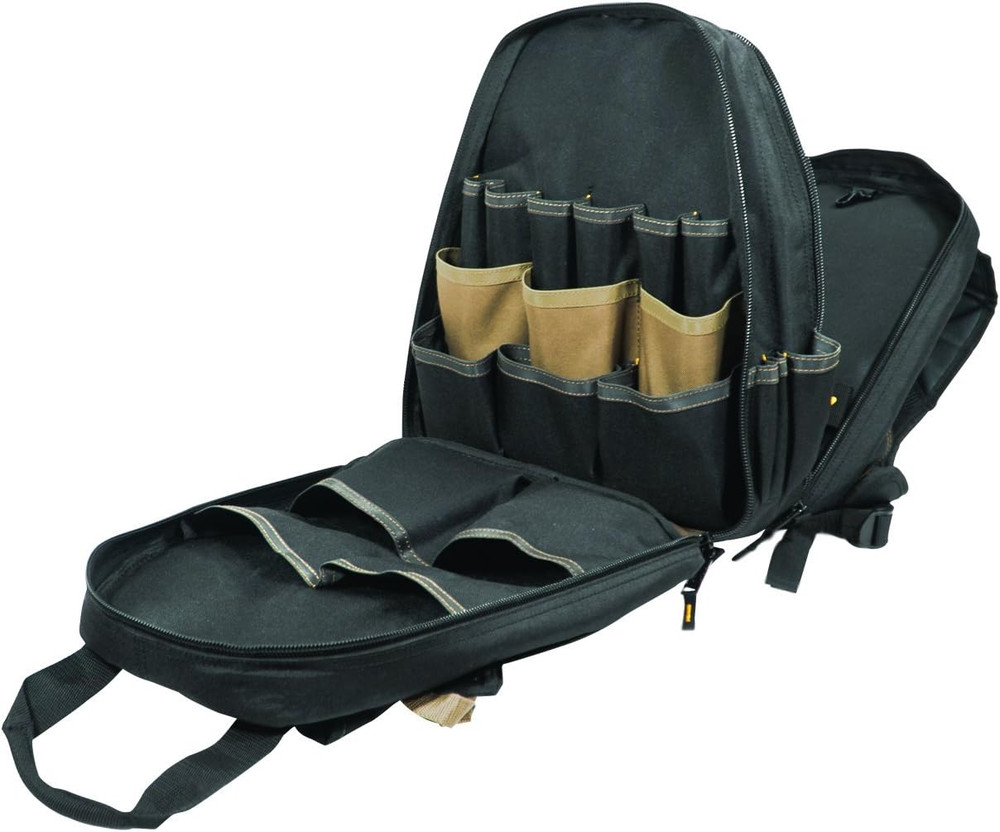 CLC Work Gear 1134 Carpenter'S Tool Backpack, 44 Pockets, Padded Back Support, B