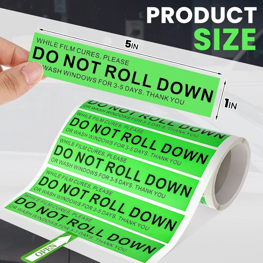 200 Pcs/roll Do Not Roll Down Window Stickers, Do Not Roll Down Stickers Warning