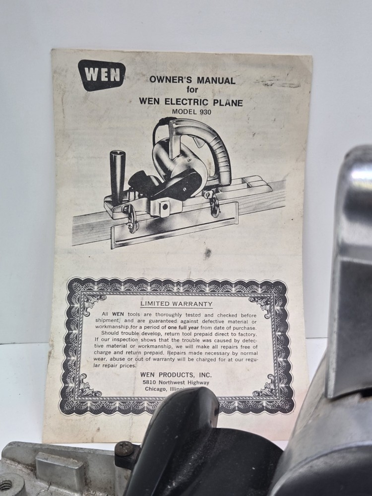 WEN Electric hand plane Model 930 / Tested