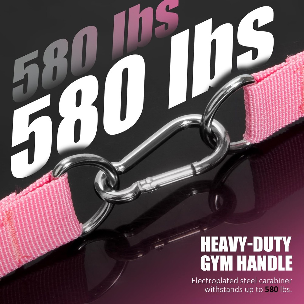 2 Pack Exercise Handles for Cable Machine Heavy Duty Gym Resistance Bands