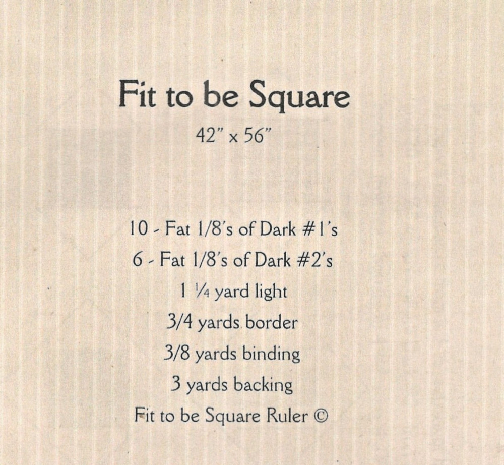 Fit to be Square Quilt Quilting Pattern by Open Gate