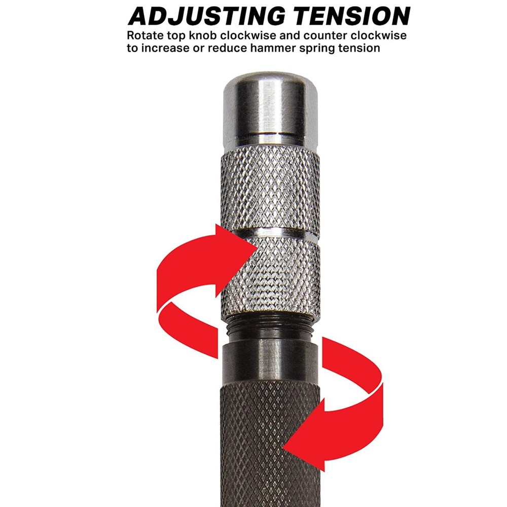 Automatic CENTER PUNCH Tool Adjustable Spring Loaded Super Strong Metal Drill