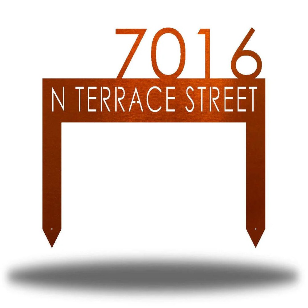 Custom Metal Address Yard Sign