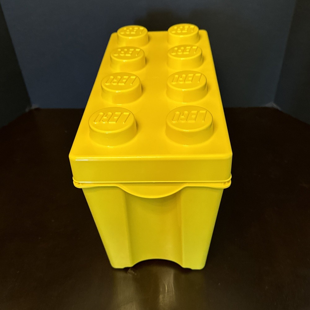 LEGO EMPTY Box & Lid ONLY CLASSIC Large 8 Stud Yellow Brick Storage Container