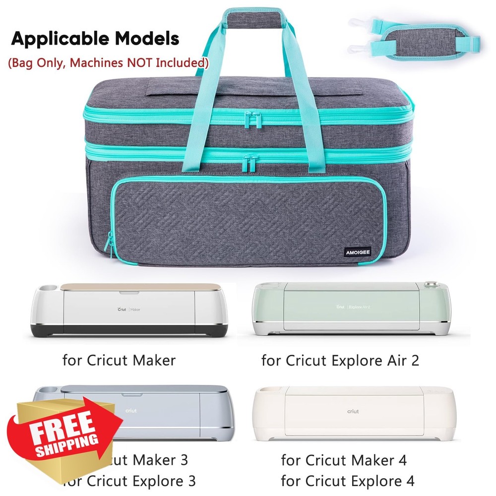 AMOIGEE Cricut Maker Explore Carrying Case Storage Bag Accessories