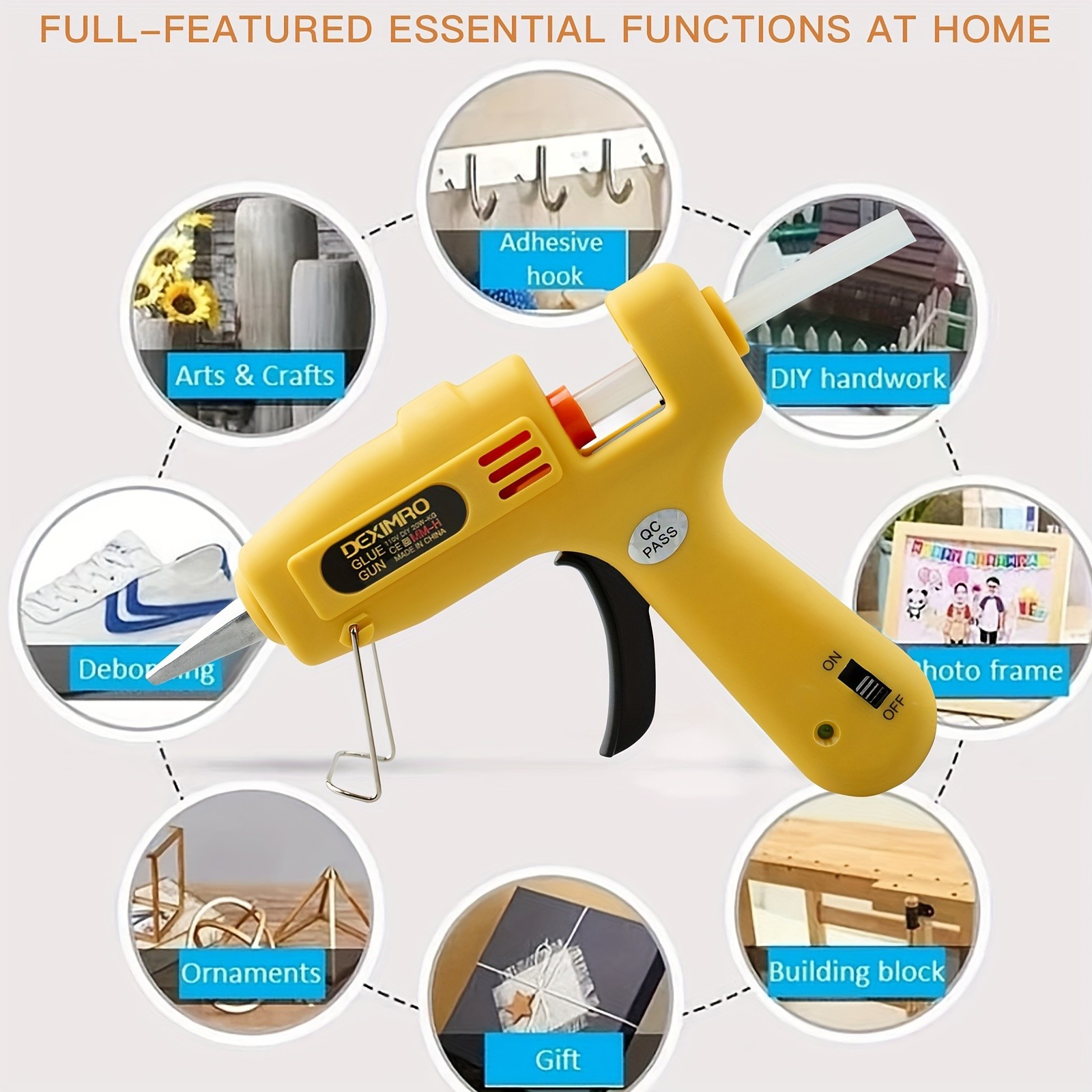 Drip-Proof Hot Glue Gun - High Temp for DIY, Crafts & Home Repairs