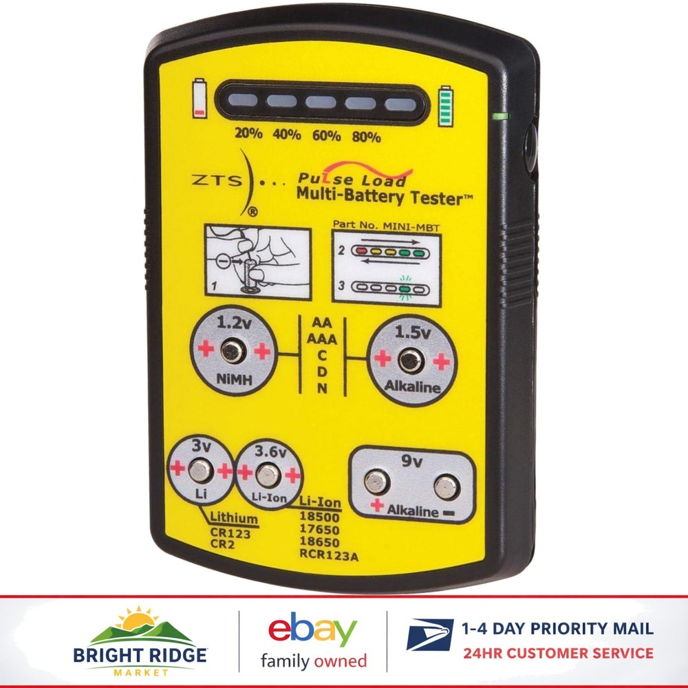 Mini Multi-Battery Tester with High Accuracy Pulse Load Technology for 15 Types