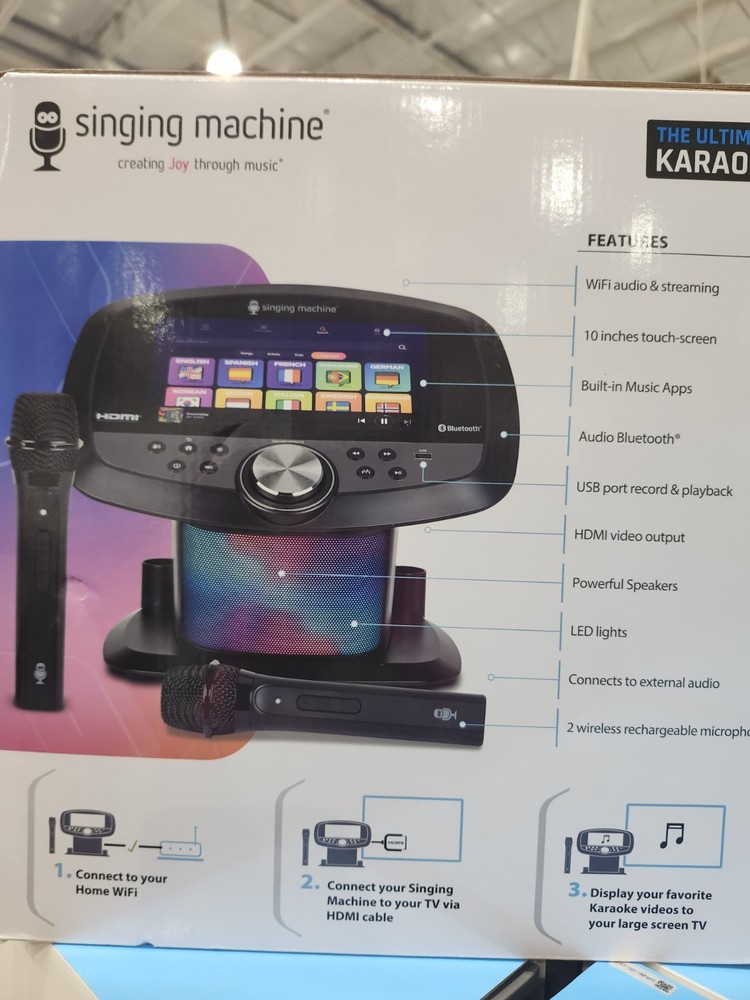 Singing Machine WiFi Karaoke Machine & 2 Wireless Microphones