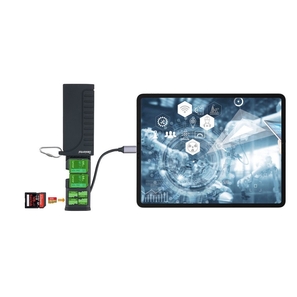 Micro SD Card Reader&Storage Box High Speed for 4 SD 6 TF 2 Nano SIM Cards