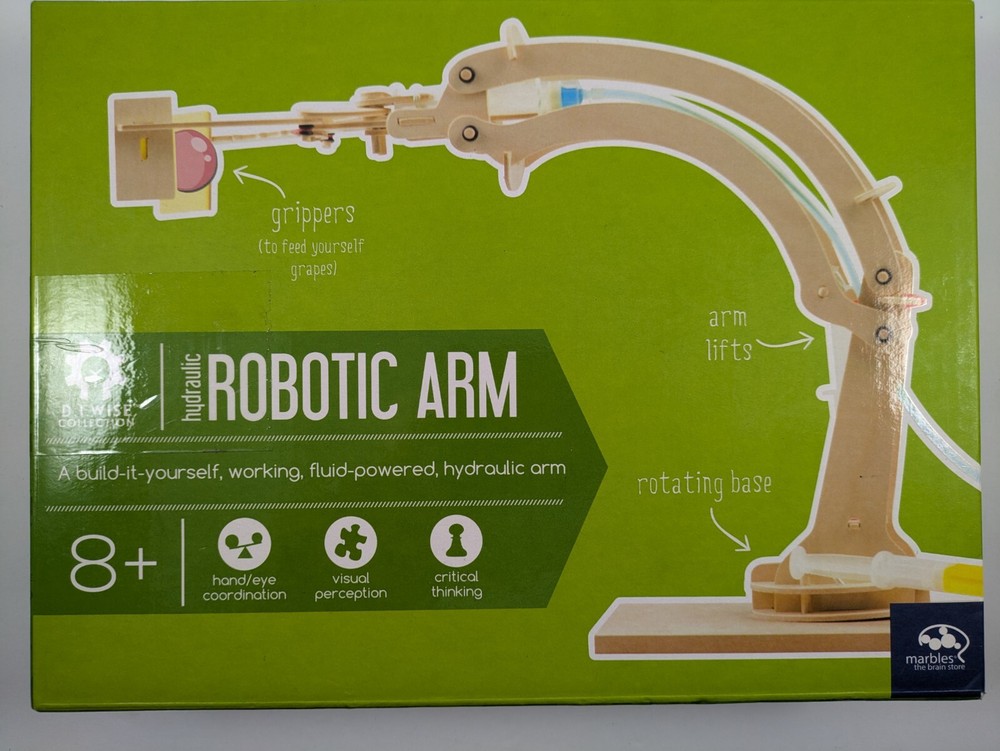 Marbles Robotic Arm Hydraulic Building STEM Science Kit Brain Workshop - NEW