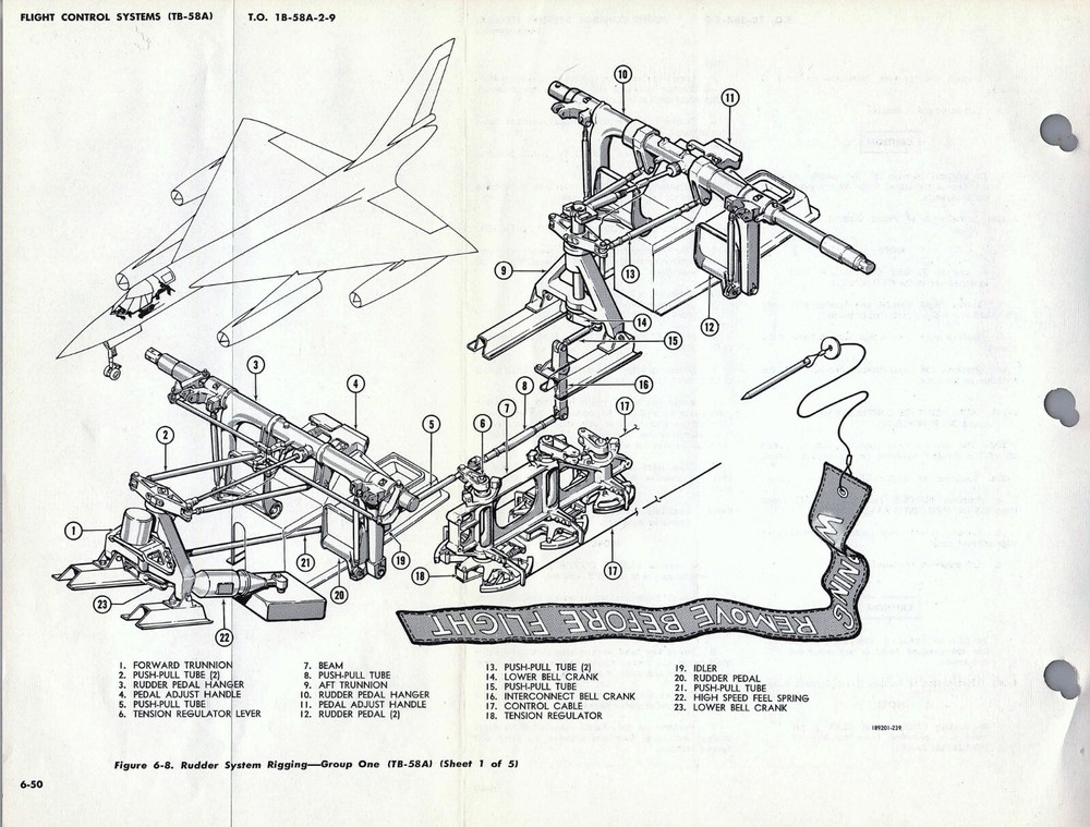 B-58 Hustler 1962 Flight Controls & Autopilot System Maint Flight Manual -CD