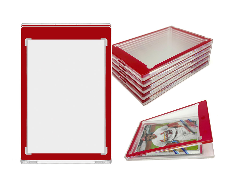 CF Magnetic Card Holder One Touch Case RED BORDER - 35PT-260PT Sizes