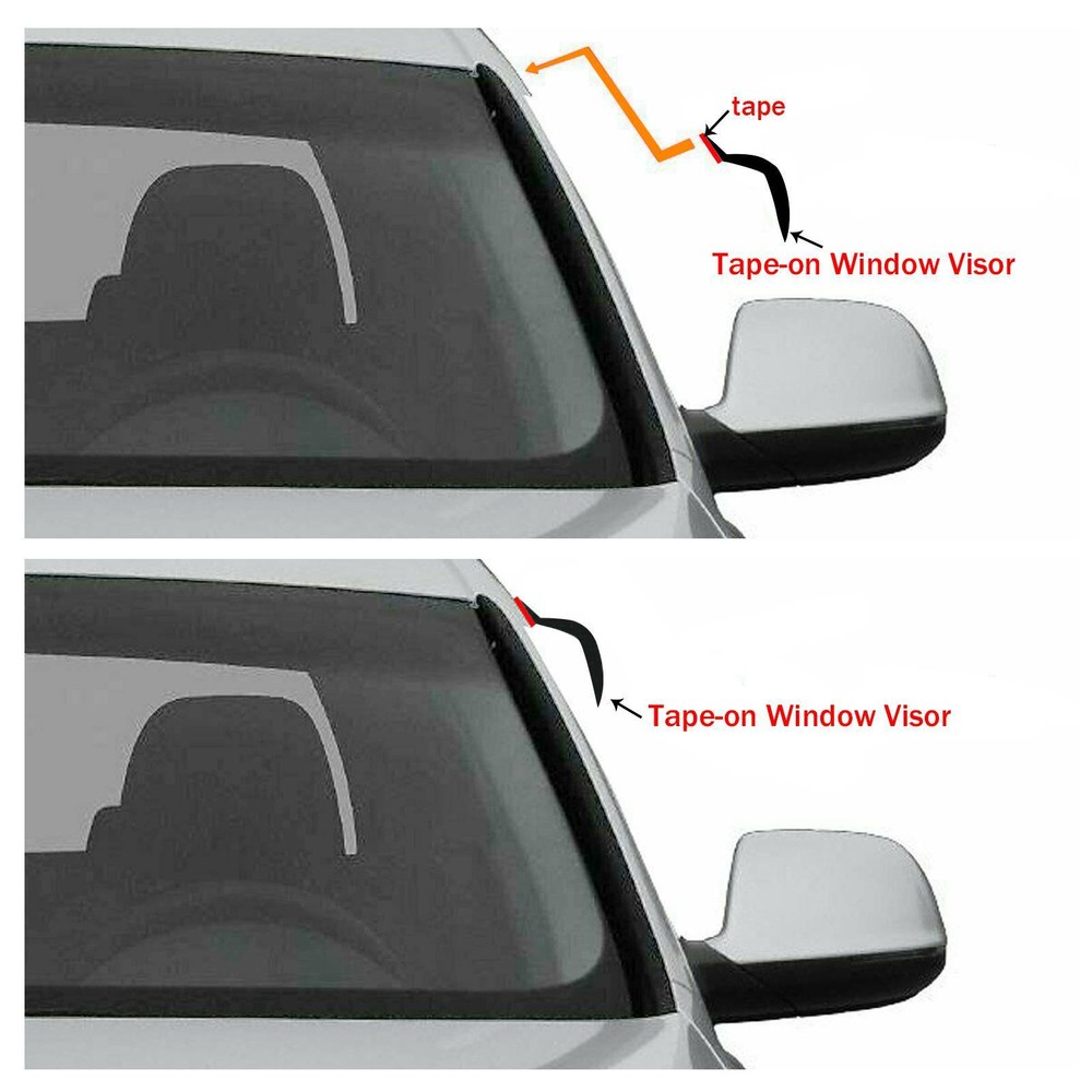 2014-2018 Chevy Silverado 4DR Crew Cab BLACK Door Vent Visors Window Rain Guards