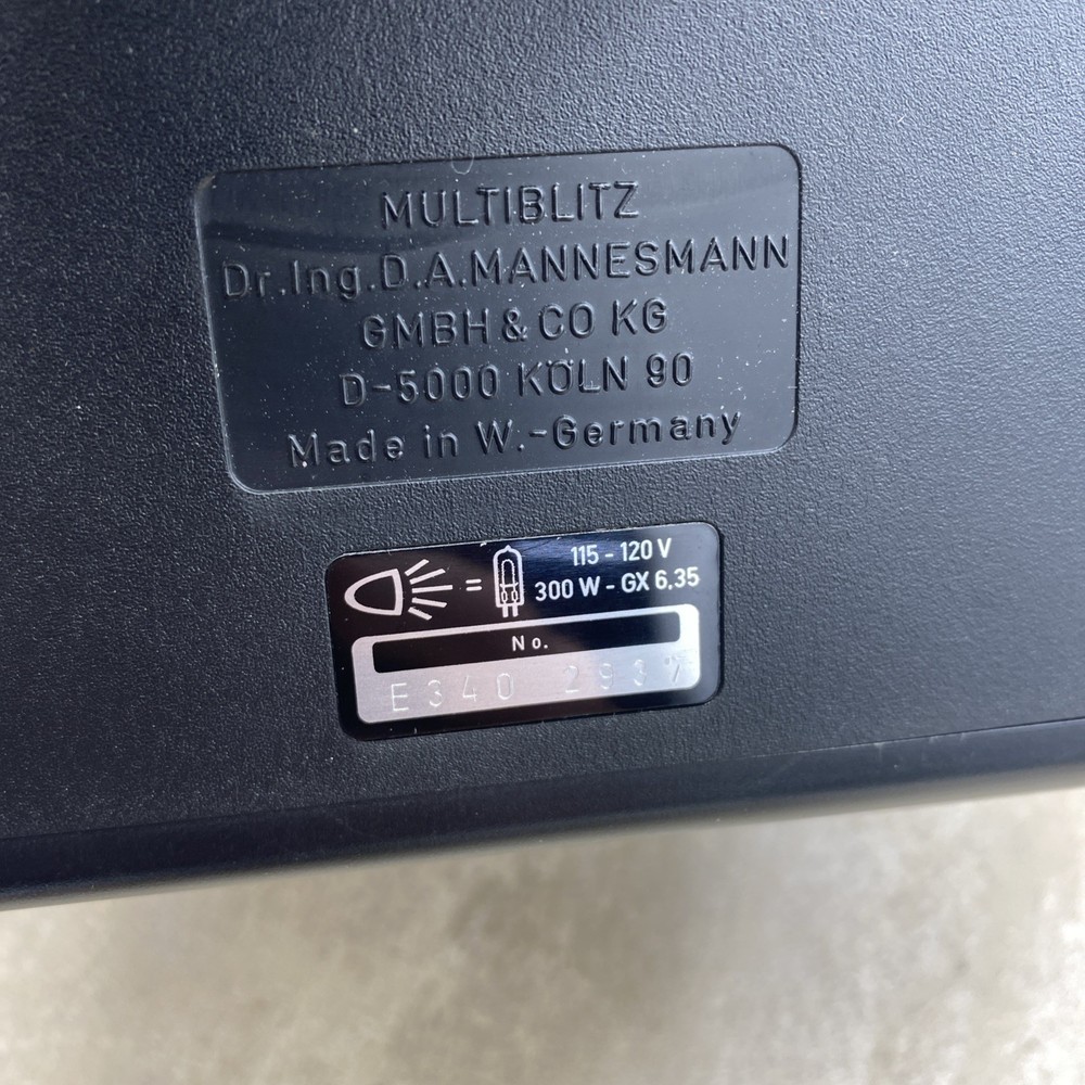 Multiblitz Ministudio 400 Studio Flash Light Made In Germany UNTESTED