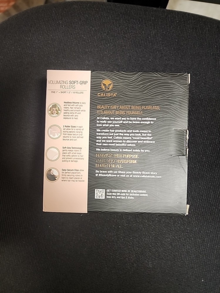 Calista Volumizing Soft Grip Rollers with Pink Case New