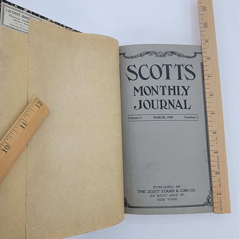 Scott's Monthly Journal Stamps Coins 1920 - 1921 Hardcover book