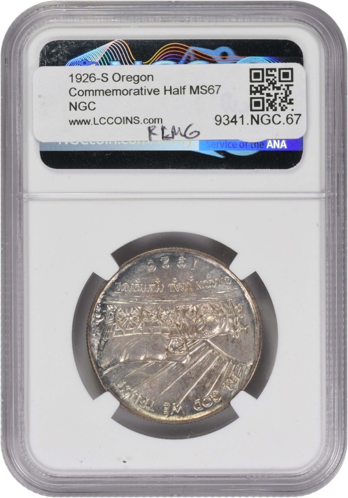 Oregon Commemorative Silver Half Dollar 1926-S MS67 NGC