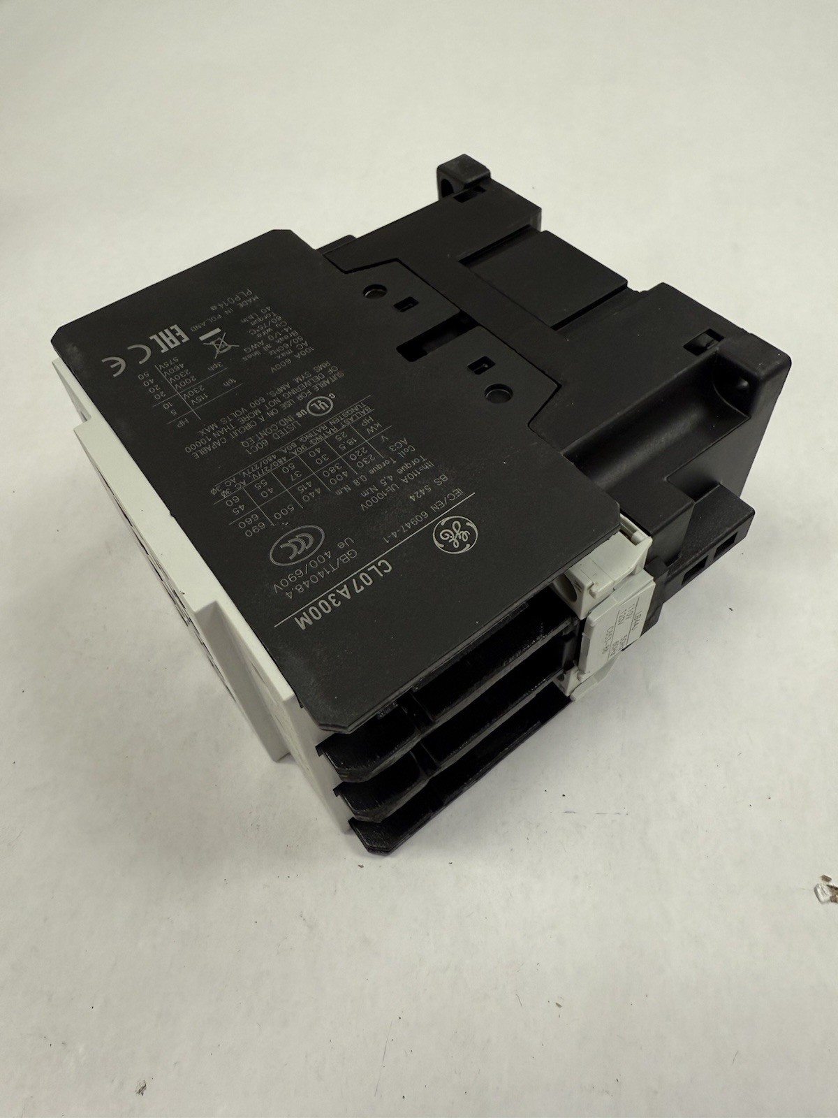 GE CONTACTOR, CL07A311MJ 100A, 40HP AT 480V, 110-120VAC COIL, 50/60HZ