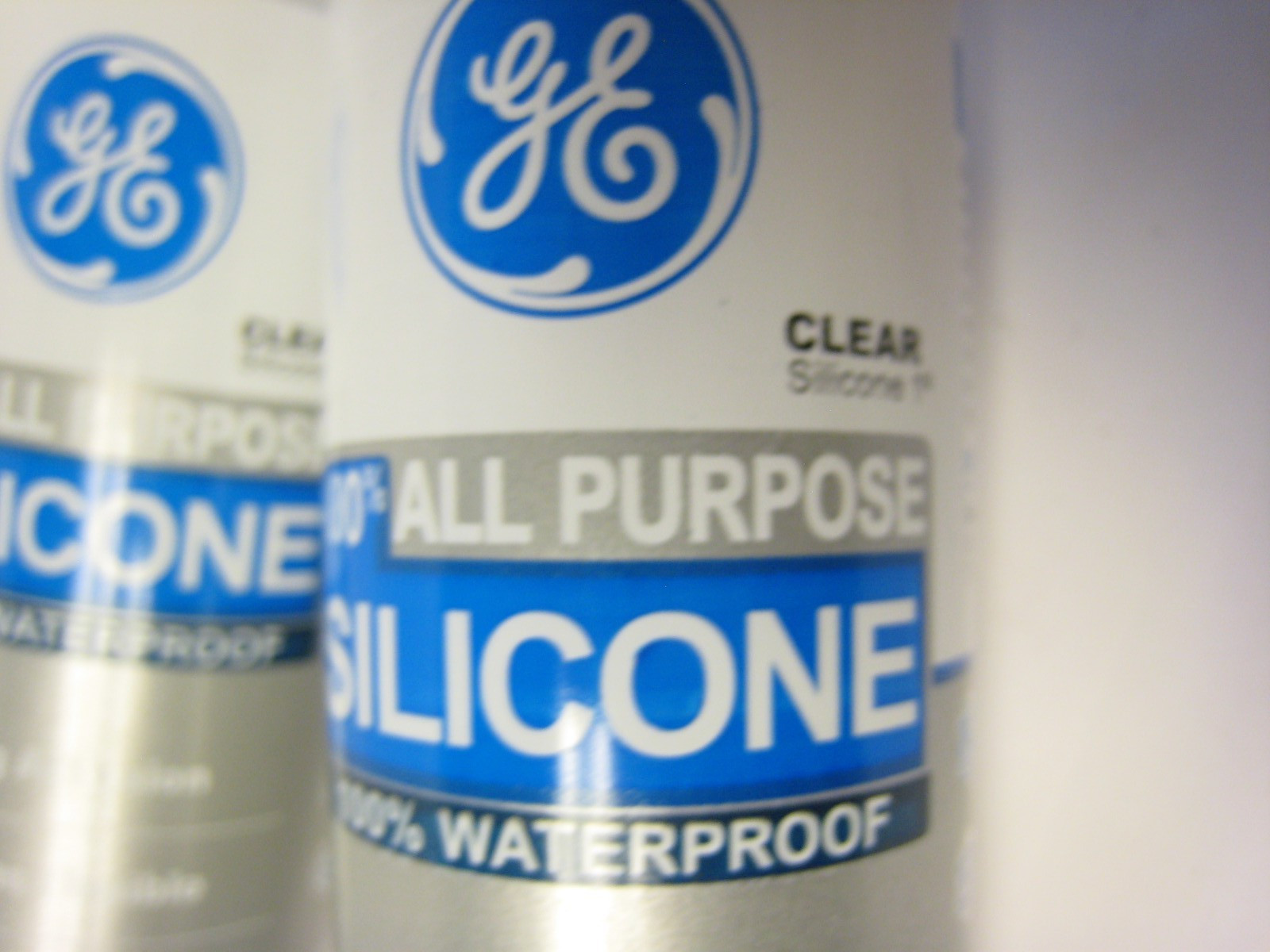 (2 pc)GE Silicone 1 All Purpose Sealant Window & Door CLEAR 02/2027 10.1 fl oz