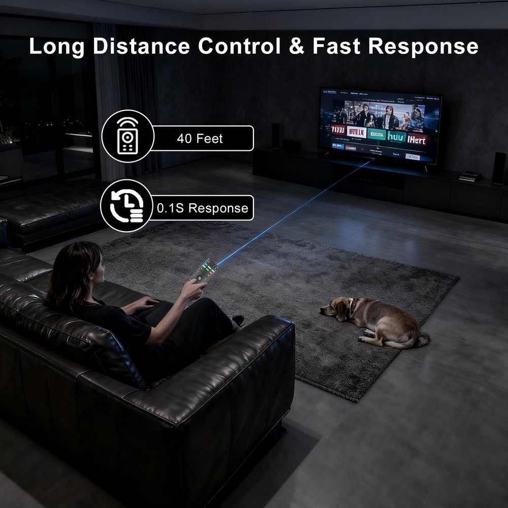 Luyeper Replacement for Vizio Smart TV Remote Control, XRT136 Black