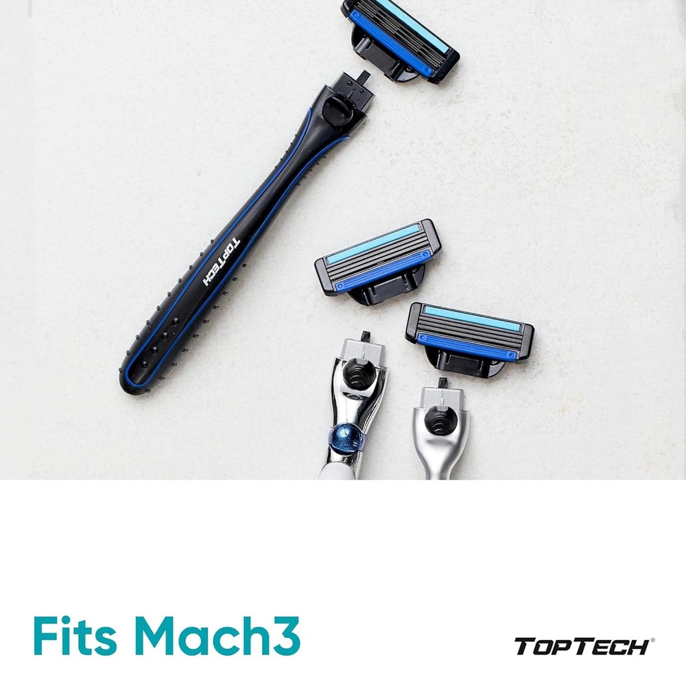 Replaceable Cartridges for Manual Shaving Razor - 3-Blade Technology Refills