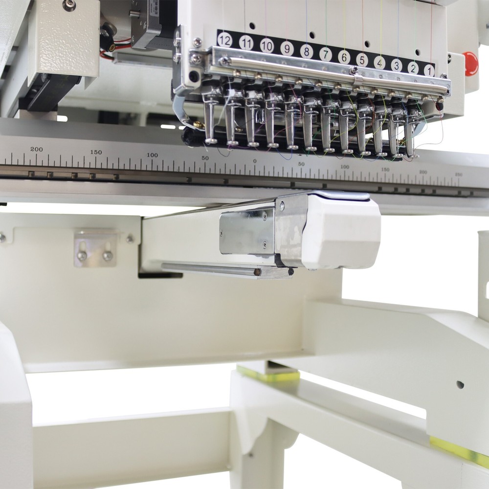 12 Needle Single Head Auto Embroidery Machine Computerized Sewing 110-220V