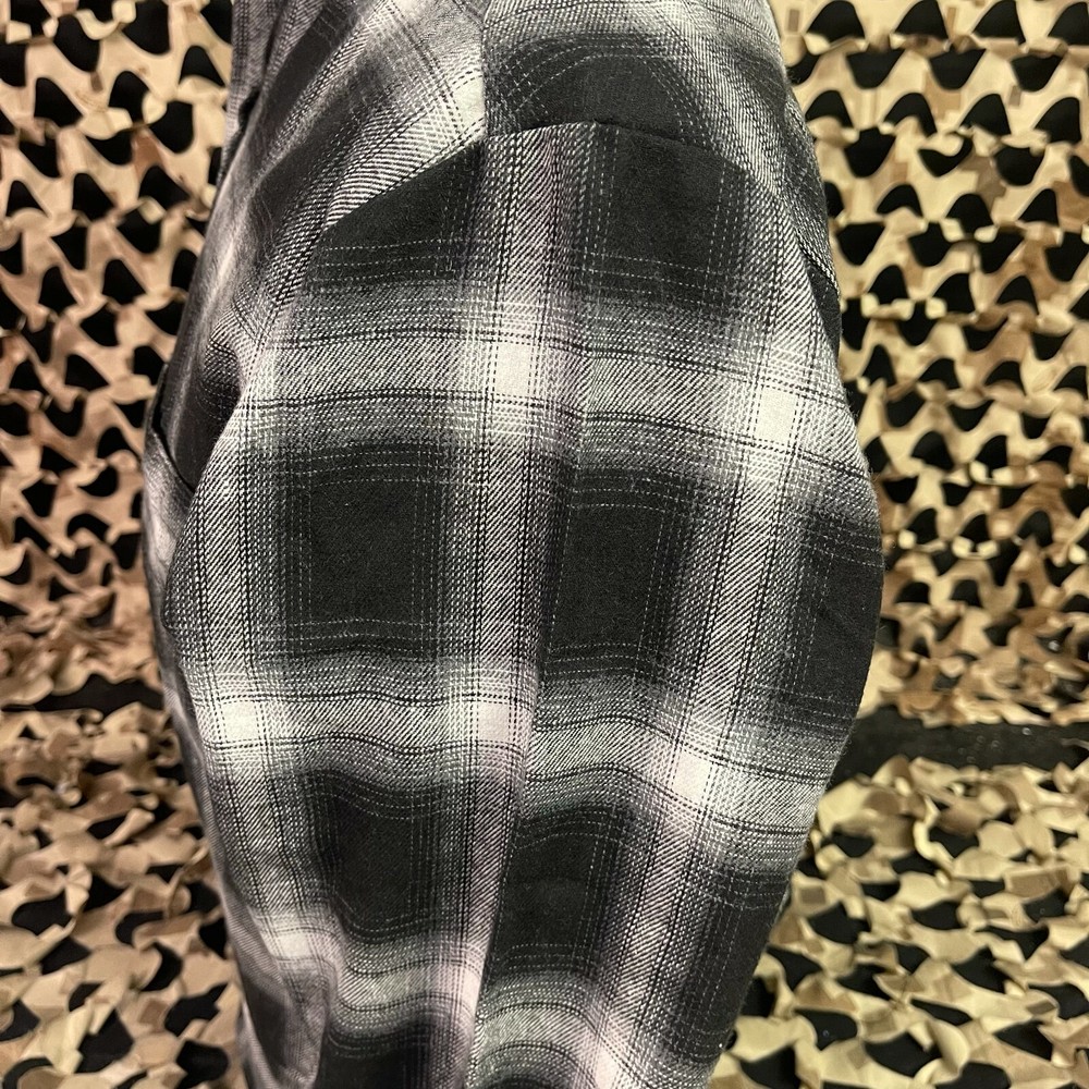 NEW HK Army Collide Button Up Flannel - Black - Small