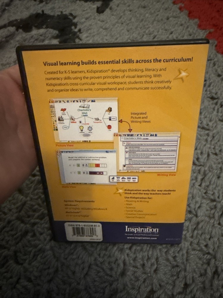 Kidspiration Version 3 Grades K-5 PC Mac Windows Single Inspiration Software