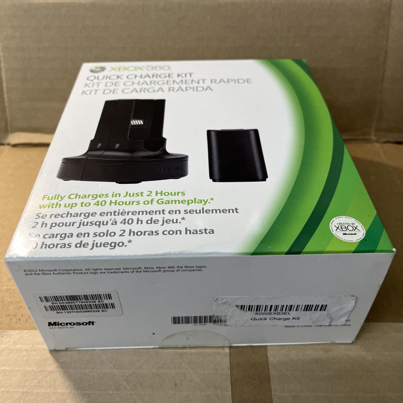 Xbox 360 Quick Charge Kit Black /NEW Sealed In Box