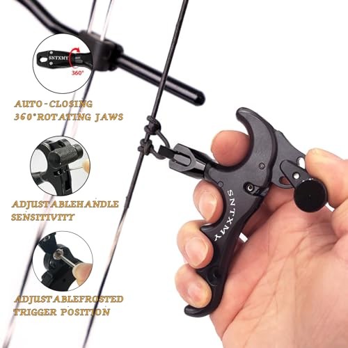 Bow Release for Compound Bow, Archery Release Black 4 Finger bow release