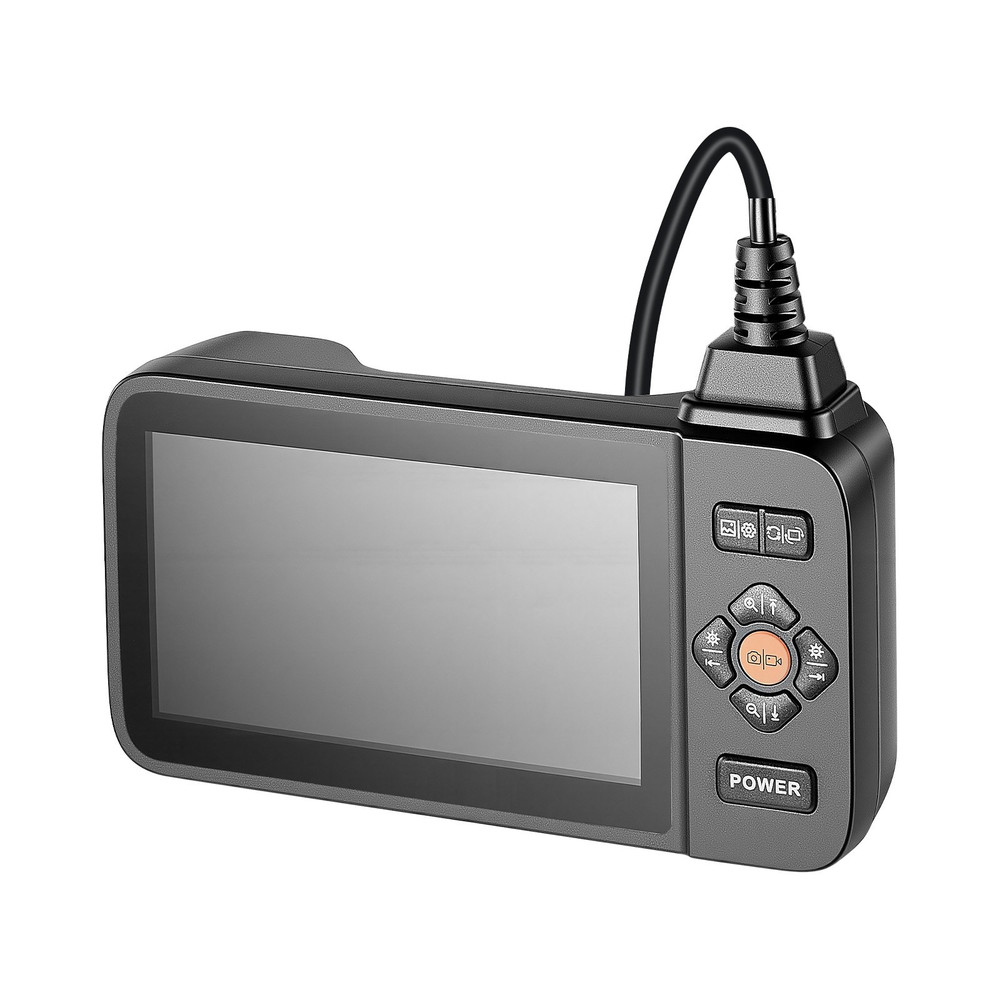 Triple Lens Endoscope 16.4FT Cable 4.5" Screen Borescope Camera IP67 Light