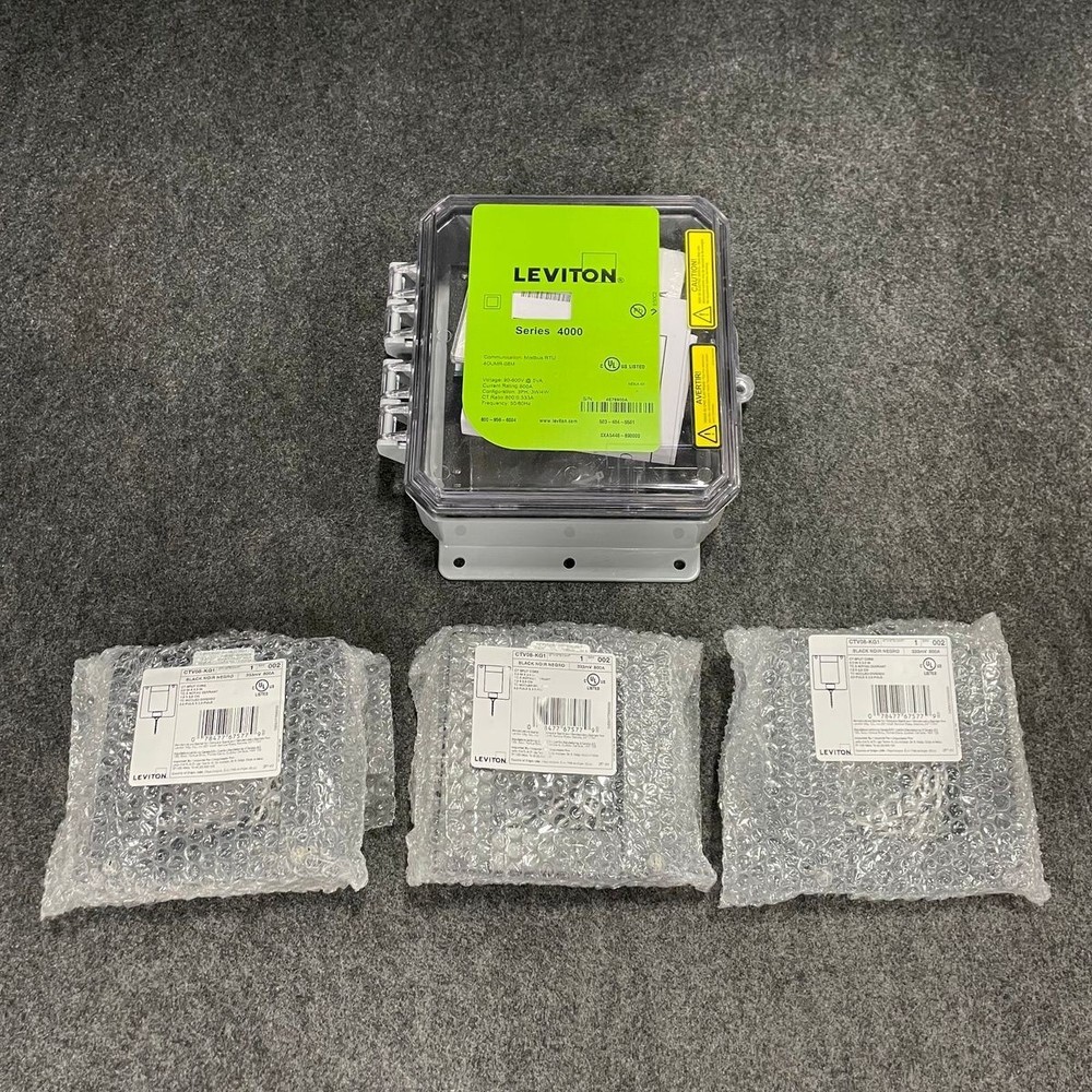 LEVITON 4OUMR-08M Modbus Meter Kit 3-Phase 3W/4W