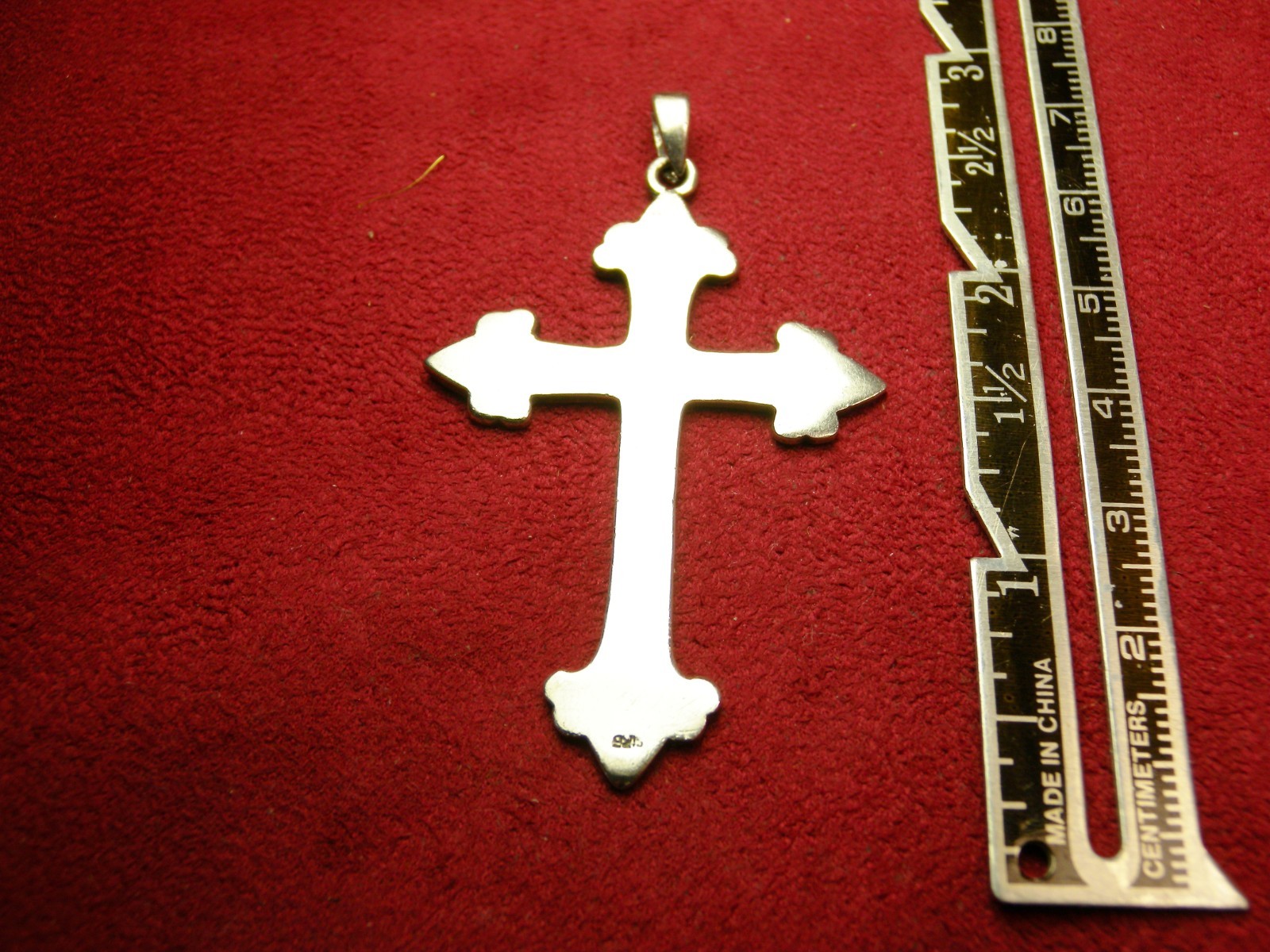 BERTHA’S VINTAGE VATICAN PILGRIMAGE STERLING SILVER HALLMARKED CRUCIFIX CROSS