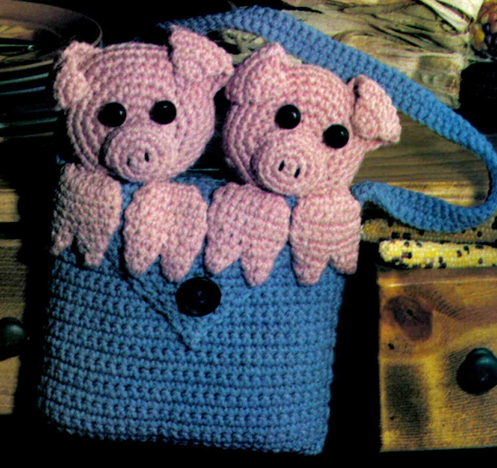 FARM FRIENDS/Pocket Pigs/CROCHET PATTERN INSTRUCTIONS ONLY