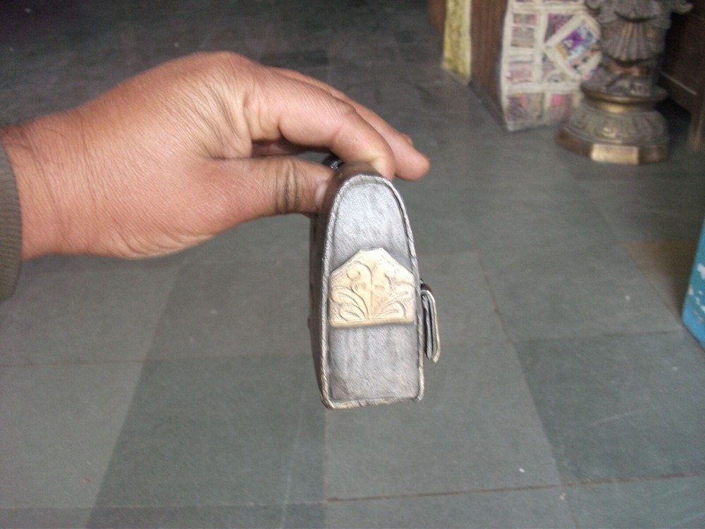 Vintage Iron Engraved Brass Fitted Handcarfted Solid Padlock