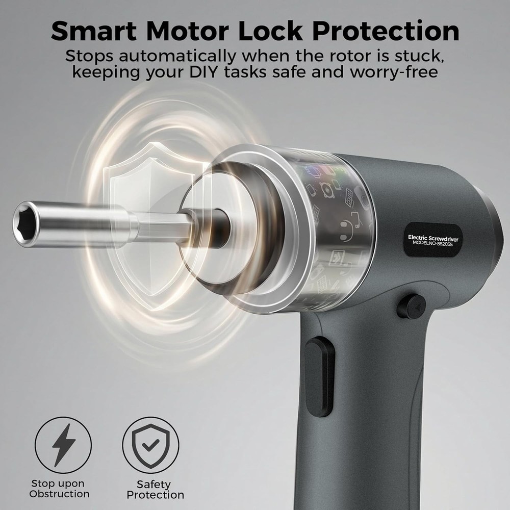 ANXTECH Cordless Electric Screwdriver Set with 32 Bits Mini Electric Tool Kit