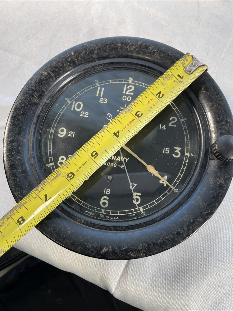 Seth Thomas WW2 Era Deck Clock Vintage Bakelite US Navy Working Military Clock