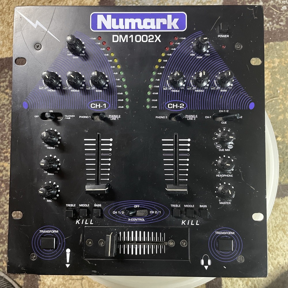 Numark DM1002X DJ Scratch Mixer Stereo 4 Phono Preamp 2 Line UNTESTED