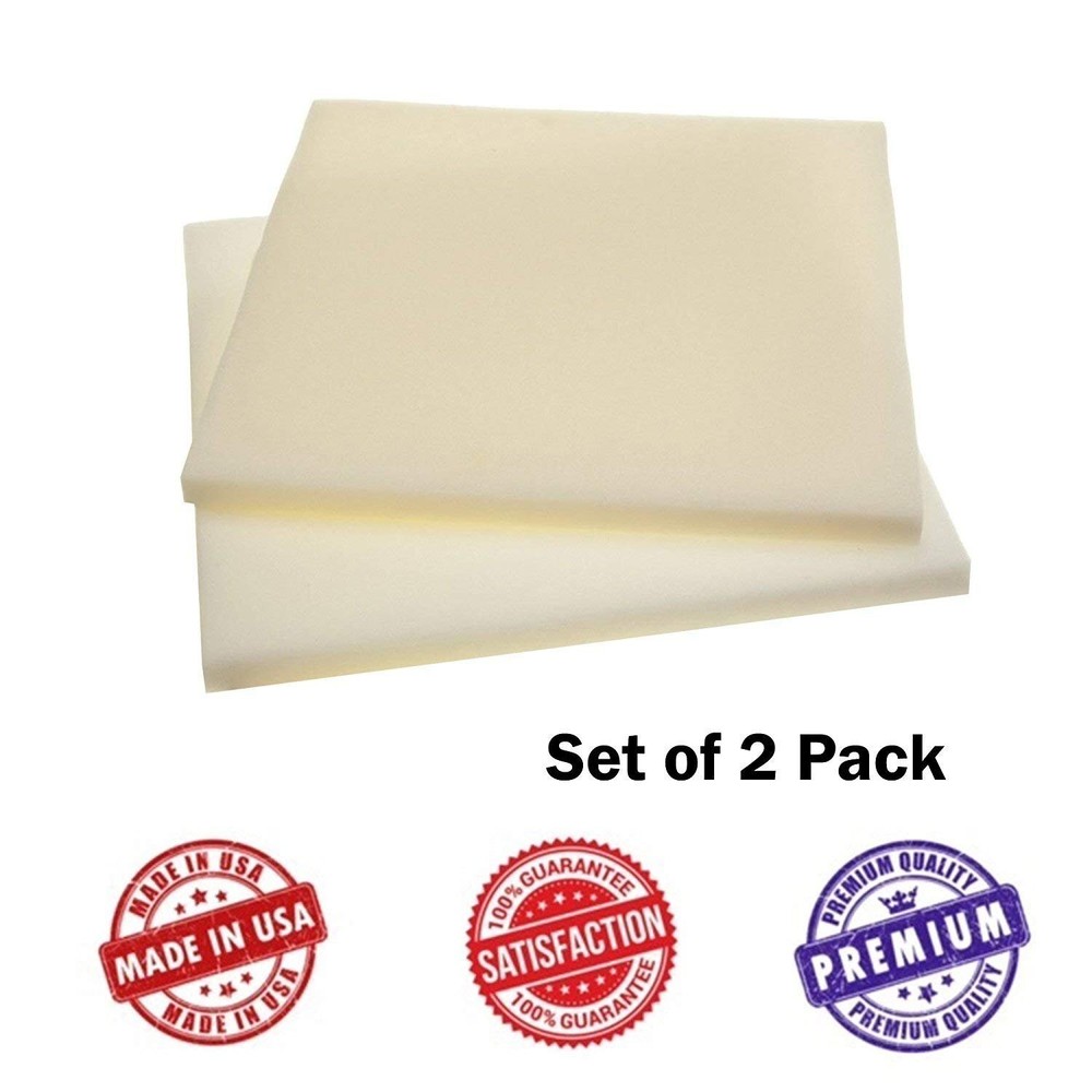 Dream Solutions USA Upholstery Visco Memory Foam Square Sheets - 2 Pack...