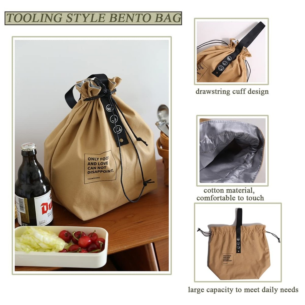 Bentoheaven Insulated Lunch Tote for Work - Durable Materials Variable