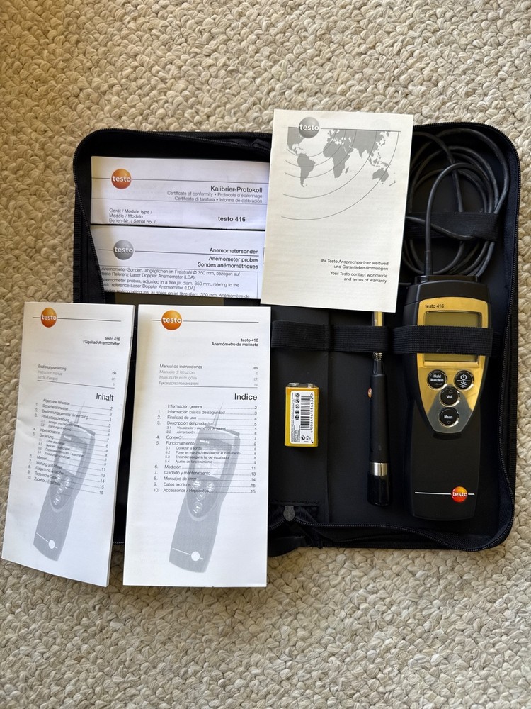 Testo 416 - Digital 0.63 Inch Vane Anemometer