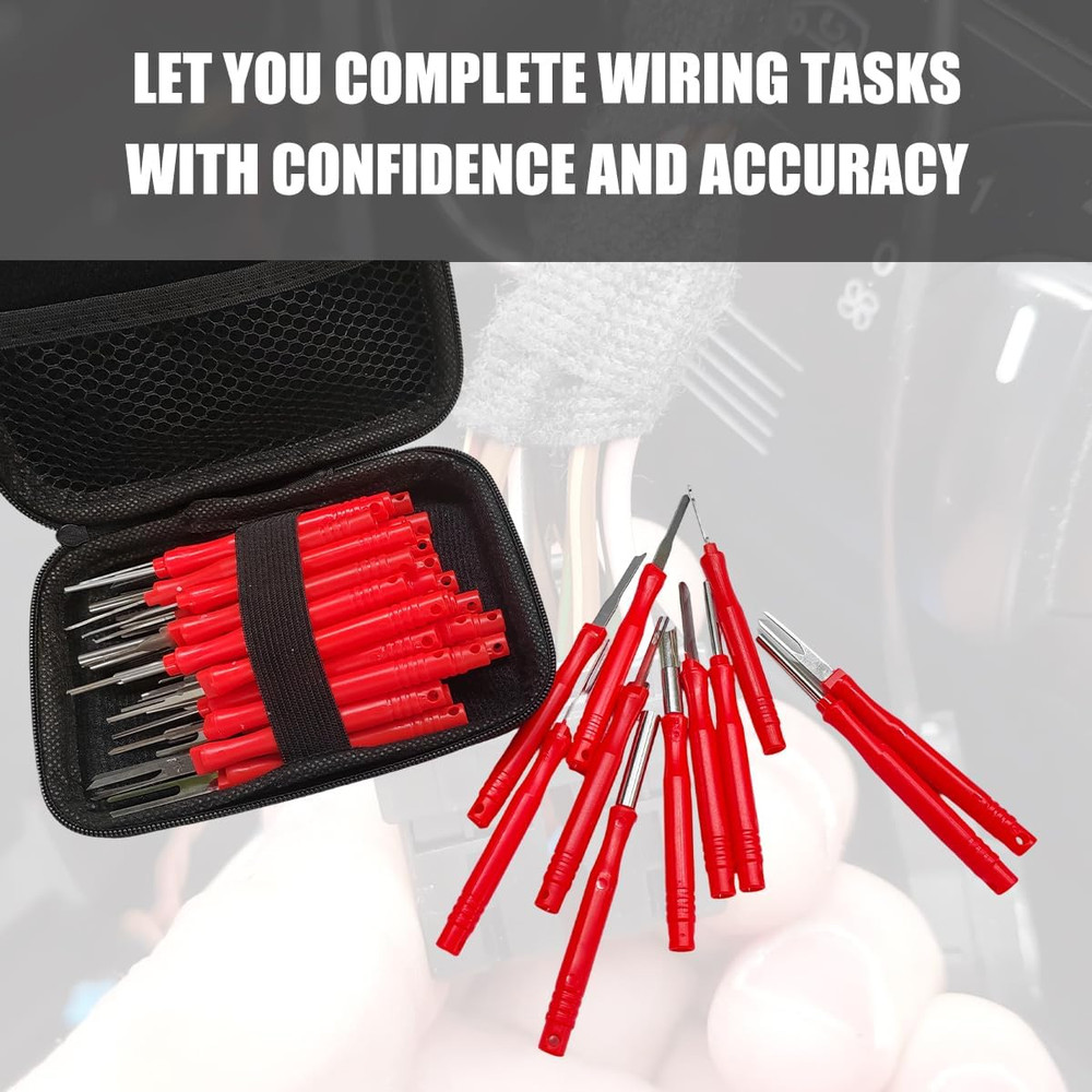 41PCS Terminal Removal Tool Kit, Electrical Wire Connector Pin Extractor Tool Se