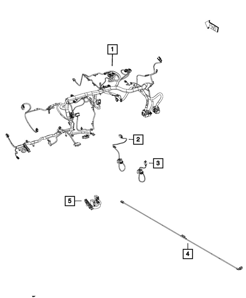 Genuine Mopar Instrument Panel Wiring 68137323AB