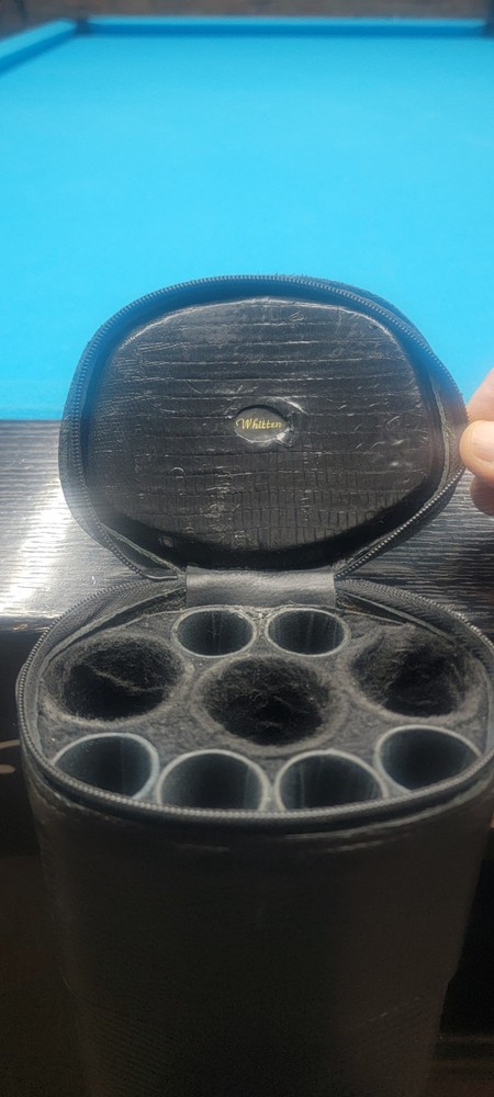 3X6 Whitten Pool Cue Case Black Exotic Lizard Print