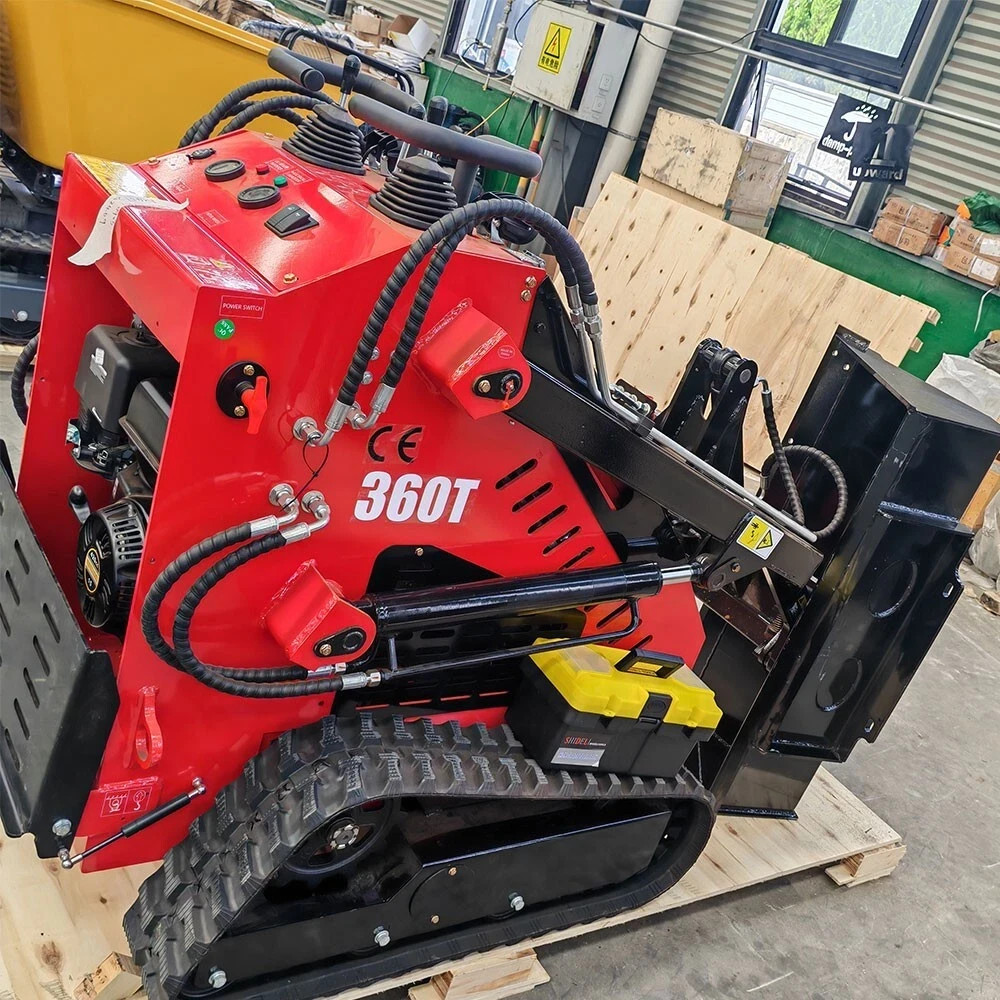 HT Mini Skid Steer Loader Tracked 13.5HP B&S EPA Gas Engine for Gardens Farming