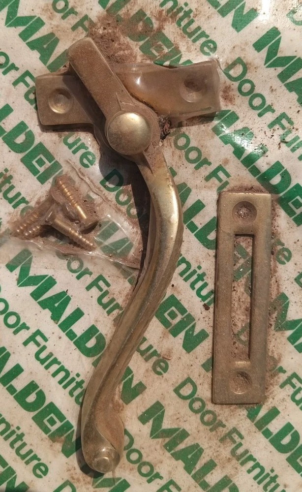Vintage brass Olde Victorian Window Handle Security latch lock security