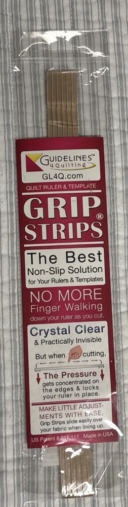 Guidelines4quilting Grip Strips - Non Slip Solution for 1-Pack, Translucent