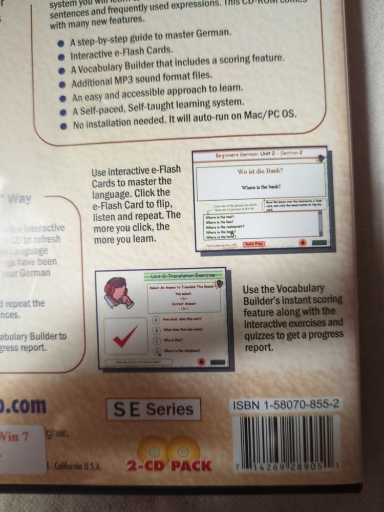 Laser Publishing Language Learning Series System: German for PC, Mac