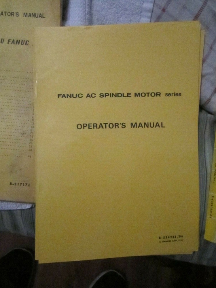 Factory Fanuc AC Spindle Motor Series Operator's Manual BOOK