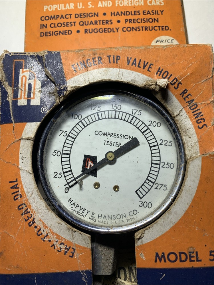 Vintage Harvey E. Hanson Compression Tester Model 5 w/ Original Box (1963)